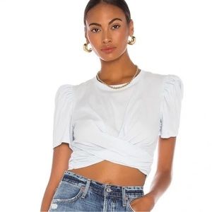 A.L.C. Tie back cropped shirt